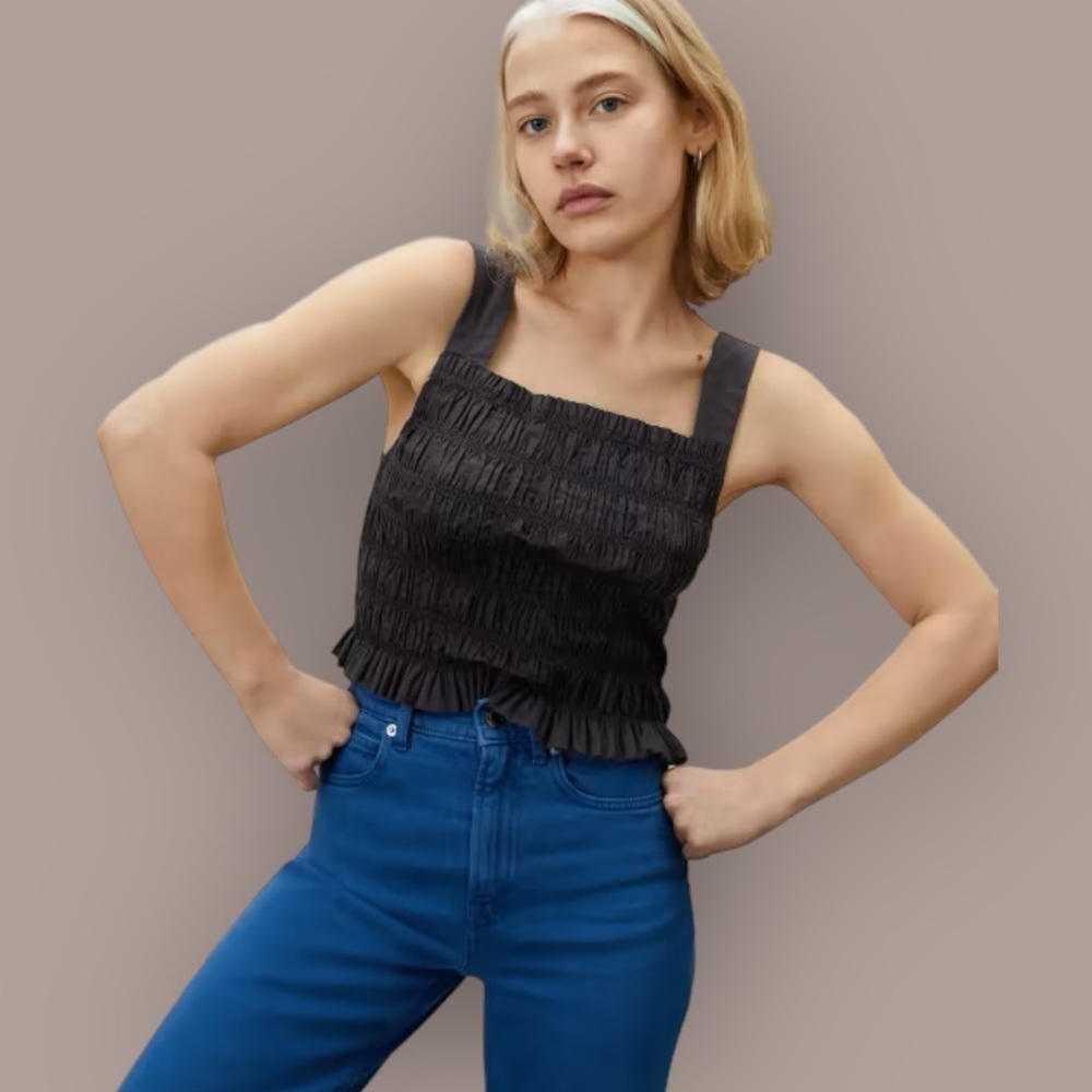 Everlane The Smock Cami in Black